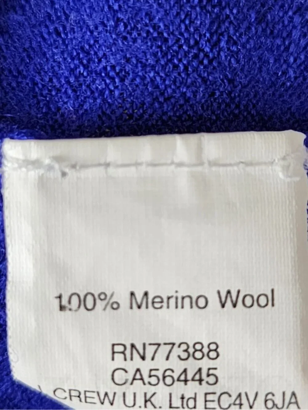 J. Crew Royal Blue 100% Merino Wool Crewneck Tippi Sweater